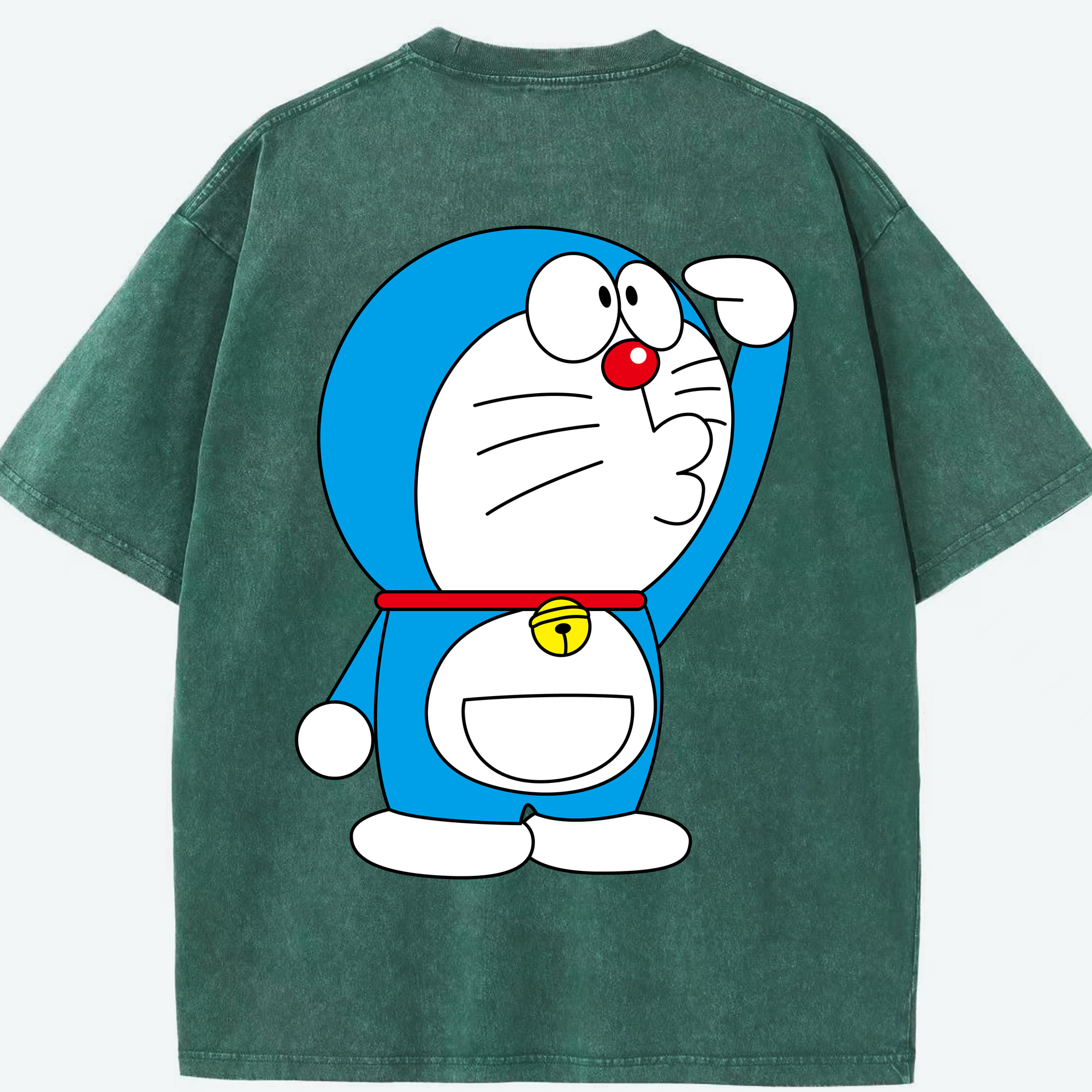 （画像用） ドラえもん Doraemon 綿100% ヴィンテージ風 半袖Tシャツ（背面プリント）
